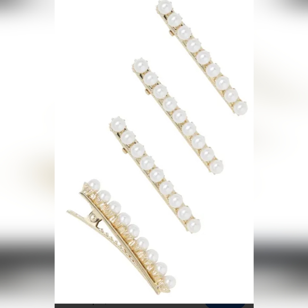 ETTIKA 4-PACK IMITATION PEARL HAIR PINS SET